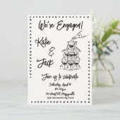 シャンパンスタック婚約招待状 シーズンカード (スタンド正面)