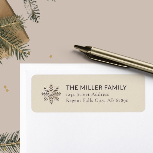 シャンパンスノーフレークライト住所 シール