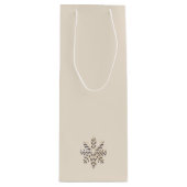 シャンパンスノーフレークワインバッグ ワインギフトバッグ (正面)