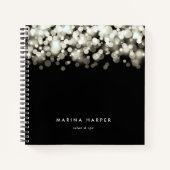 シャンパンスパークパーソナライズされた ノートブック (正面)