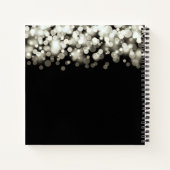 シャンパンスパークパーソナライズされた ノートブック (裏面)