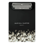 シャンパンスパークパーソナライズされた ミニクリップボード (正面)