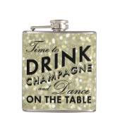 シャンパンスパークリー金ゴールドフラスコを飲む時間 フラスク (正面)