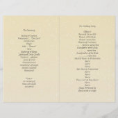 シャンパンスパークルフォト結婚式 プログラムテンプレート (裏面)