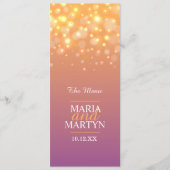 シャンパンスパークル4コースディナーメニュー メニュー (正面)