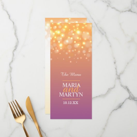 シャンパンスパークル4コースディナーメニュー メニュー (正面/裏面インサイチュ)