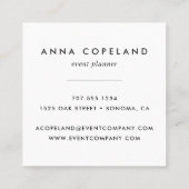 シャンパンスパーク スクエア名刺 (裏面)