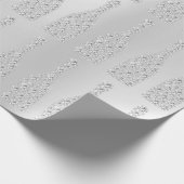 シャンパンスワロフスキークリスタルグレーボトルシルバー ラッピングペーパー (角)