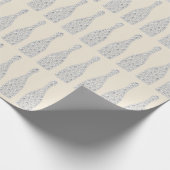 シャンパンスワロフスキークリスタルダイヤモンドボトルアイボリー ラッピングペーパー (角)