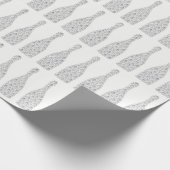 シャンパンスワロフスキークリスタルダイヤモンドボトルホワイト ラッピングペーパー (角)