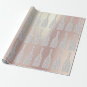 シャンパンスワロフスキー・クリスタル ダイヤモンド ボトル パーリー ラッピングペーパー (アンロールド)