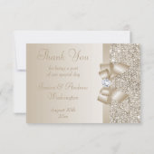 シャンパンセクイン、ボウ&ダイヤモンドありがとう サンキューカード (裏面)