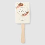 シャンパンソフトピンク金ゴールド結婚リース ハンドファン (正面)