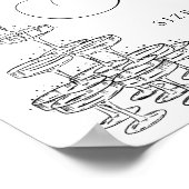 シャンパンタワーカスタムウェディングサイン ポスター (角)