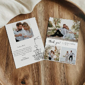 シャンパンタワーサンキューカード写真コラージュ サンキューカード