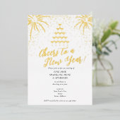 シャンパンタワーニューイヤーエブディナーカクテルバッシュ 箔招待状 (立ち正面)