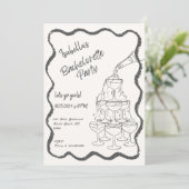 シャンパンタワーハンドドローバチェロレッテ 招待状 (スタンド正面)