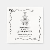 シャンパンタワーファンシーNothing Just 結婚 Love's スタンダードカクテルナプキン (正面)