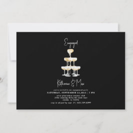 シャンパンタワーブラック婚約パーティIII 招待状