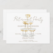 シャンパンタワーリタイアメントパーティー 招待状 (正面/裏面)