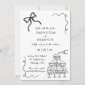 シャンパンタワー予測できな結婚ズ 招待状 (正面)