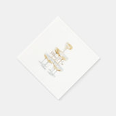 シャンパンタワー名前をカスタムする結婚ズカクテル スタンダードカクテルナプキン (角)