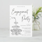 シャンパンタワー婚約パーティ 招待状 (スタンド正面)