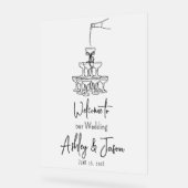 シャンパンタワー歓迎の冷えたアクリル看板 アクリルサイン (傾斜)