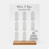 シャンパンタワー結婚の小さな座席 アクリルサイン (正面)