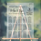 シャンパンタワー結婚の曇り座席表 アクリルサイン (ニュートラル)