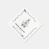 シャンパンタワー結婚ズカクテルカスタム スタンダードカクテルナプキン (角)