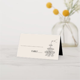 シャンパンタワー結婚ズプレイスセッティング プレイスカード