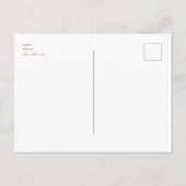 シャンパンタワー金ゴールド文字ホワイト婚約パーティ ポストカード (裏面)