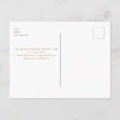 シャンパンタワー金ゴールド文字結婚式招待状 ポストカード (裏面)