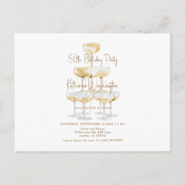 シャンパンタワー50thバースデーパーティー ポストカード