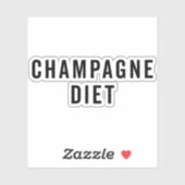 シャンパンダイエットおもしろい引用文 シール (シート)