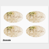 シャンパンダマスクフローラメイソン結婚の瓶 楕円形シール (シート)