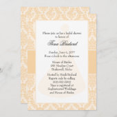 シャンパンダマスクブライダルシャワー 招待状 (正面/裏面)