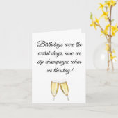 シャンパンテイスト誕生日カード カード (黄色い花)