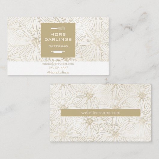 シャンパンデイジータウペケータリングベーカリー 名刺 (正面/裏面)