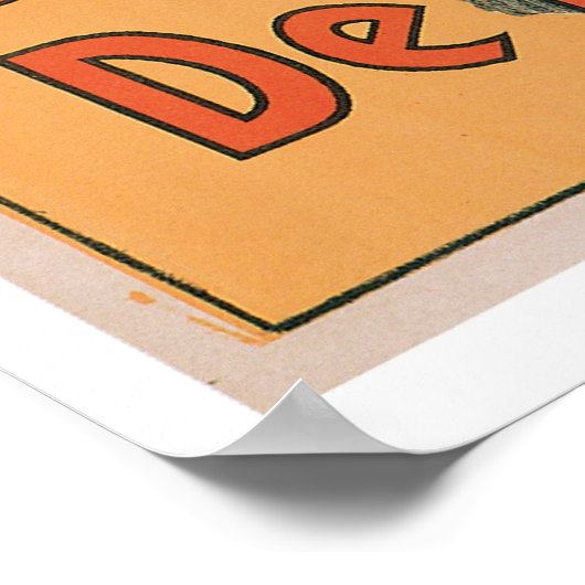 シャンパンデロシェグレヴィンテージドリンクアドアート ポスター (角)