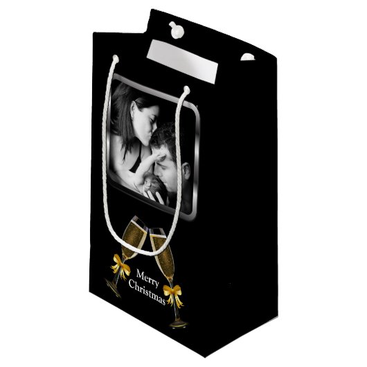 シャンパントーエレガントストカスタム写真 スモールペーパーバッグ (正面アングル)