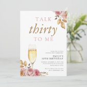 シャンパントーク30歳の誕生日パーティー 招待状 (スタンド正面)