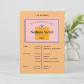 シャンパントーストの日程 招待状 (スタンド正面)