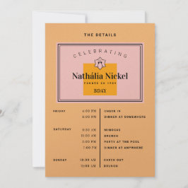 シャンパントーストの日程 招待状