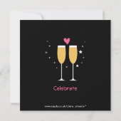 シャンパントーストアンビナシーパーティの招待状 招待状 (裏面)