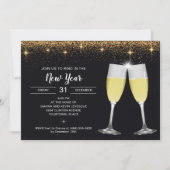 シャンパントーストグリッターニューイヤーズイブパーティー シーズンカード (正面)