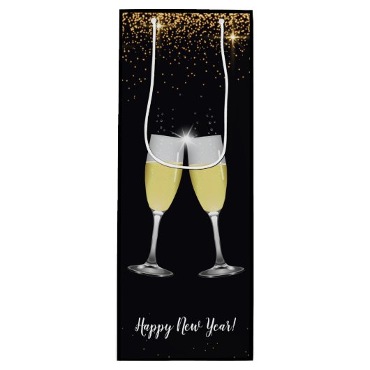 シャンパントーストグリッターニューイヤーズイブパーティー ワインギフトバッグ (正面)
