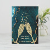 シャンパントーストニューイヤー新しいホームティール（緑がかった色）金ゴールド シーズンカード (スタンド正面)