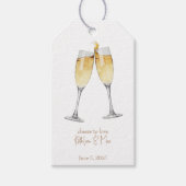 シャンパントーストパーソナライズされたを愛する応援 ギフトタグ (正面)